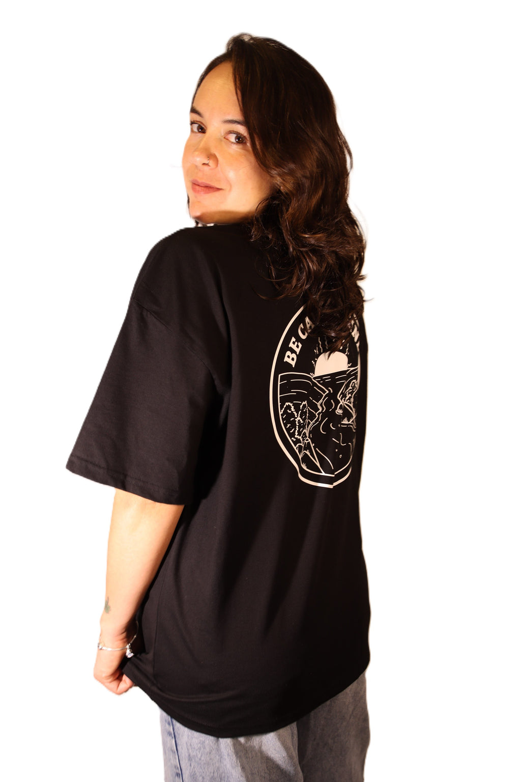 Oversized Tee – Black / White